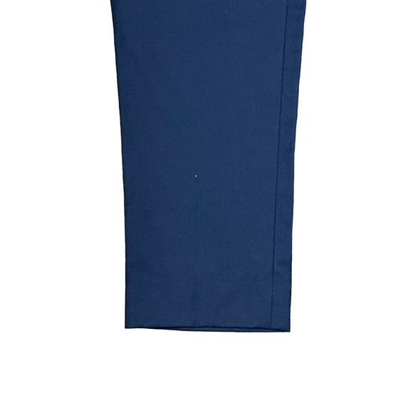 Wool Cashmere High-Rise Straight Leg‎ Dress Pants Flat Front Size 37R Women Blue - Picture 3 of 9